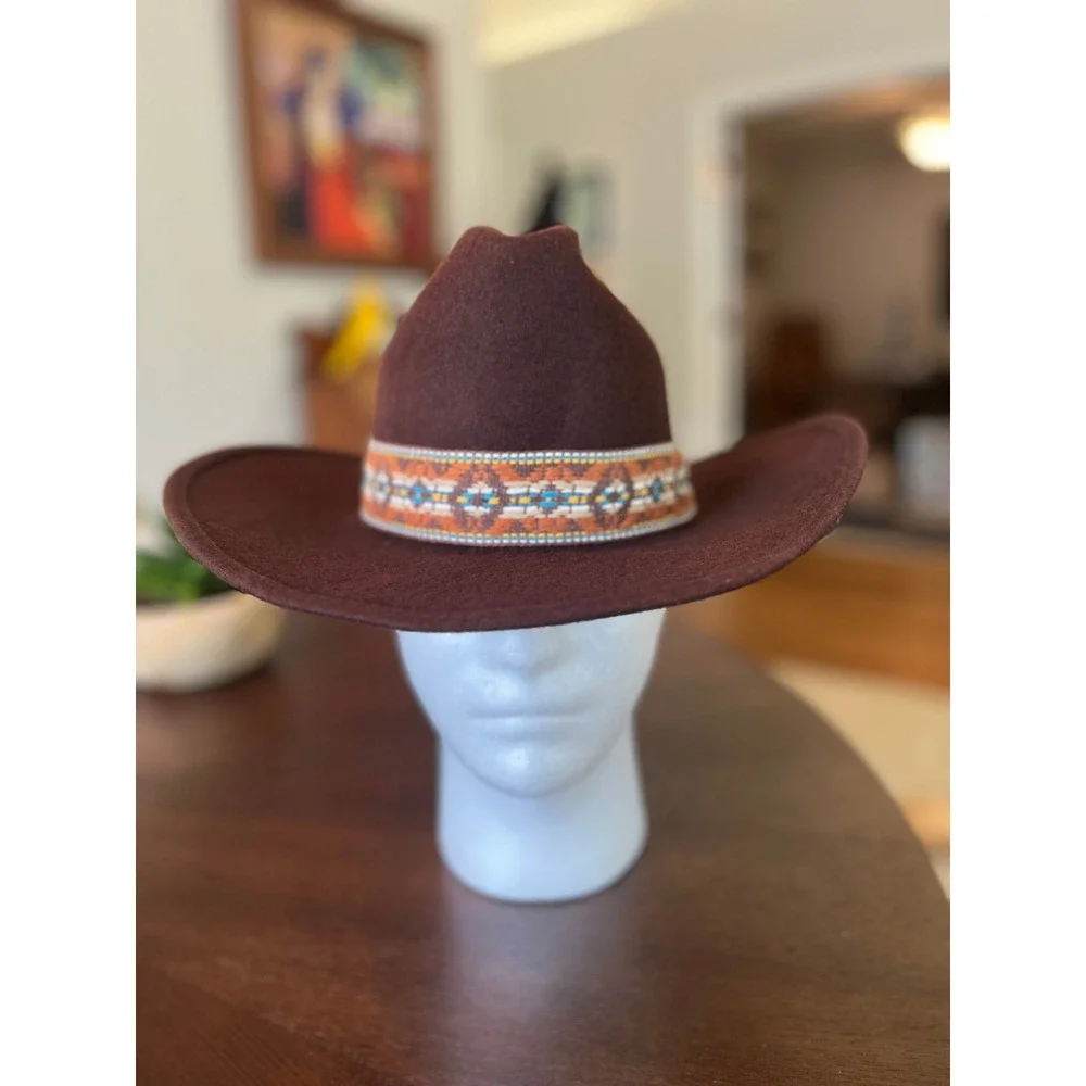 Sears Wool Hat Woman's 6 3/4 Brown Excellent Outback Southwestern Fedora